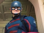 Wyatt Russell as Captain America in The Falcon and The Winter Soldier.