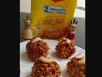 The image shows Maggi laddoo.