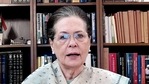 Congress President Sonia Gandhi speaks on Bangladesh event via video conference, in New Delhi on Friday. (ANI Photo) Congress President Sonia Gandhi speaks on Bangladesh event via video conference, in New Delhi on Friday. (ANI Photo)