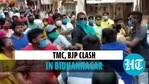 TMC, BJP workers clash in Bidhannagar over alleged booth-rigging TMC, BJP workers clash in Bidhannagar over alleged booth-rigging