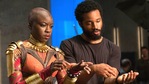 Danai Gurira with Ryan Coogler during Black Panther shoot. Danai Gurira with Ryan Coogler during Black Panther shoot.