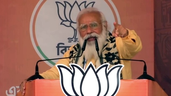 Prime Minister Narendra Modi addressing an election rally, in Asansol on Saturday. (ANI Photo) Prime Minister Narendra Modi addressing an election rally, in Asansol on Saturday. (ANI Photo)