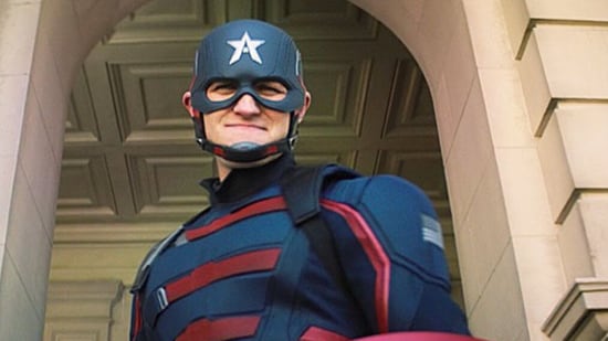 Wyatt Russell as Captain America in The Falcon and The Winter Soldier.
