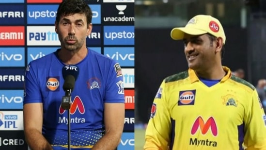 Stephen Fleming (left) and MS Dhoni.(IPL/BCCI)