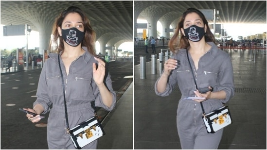 Tamannaah Bhatia was recently spotted at the Mumbai airport before boarding her flight.(Varinder Chawla)