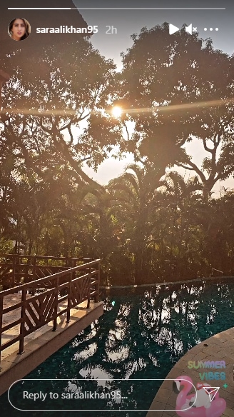 Sara Ali Khan shares her view from the Maldives.
