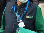Congress leader Shashi Tharoor at Parliament House in New Delhi, Friday, Jan. 29, 2021. Tharoor has consistently denied all charges, calling them “preposterous and motivated”.