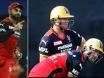 Virat Kohli (left), and AB de Villiers and Glenn Maxwell (right)(IPL) Virat Kohli (left), and AB de Villiers and Glenn Maxwell (right)(IPL)