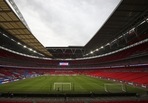 A view of an empty Wembley stadium in London ahead of qualifying match between England and Poland seen in this file picture. 