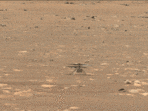 Nasa’s Ingenuity helicopter does a slow spin test of its blades, on April 8, 2021.(Nasa/JPL-Caltech) Nasa’s Ingenuity helicopter does a slow spin test of its blades, on April 8, 2021.(Nasa/JPL-Caltech)