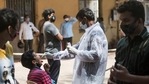 Mumbai, India - April 18, 2021: Healthcare worker during swab test of the people at Shivajipark,Dadar in Mumbai, India, on Sunday, April 18, 2021. (Photo by Pratik Chorge/Hindustan Times)(Pratik Chorge/HT Photo) Mumbai, India - April 18, 2021: Healthcare worker during swab test of the people at Shivajipark,Dadar in Mumbai, India, on Sunday, April 18, 2021. (Photo by Pratik Chorge/Hindustan Times)(Pratik Chorge/HT Photo)