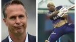 Michael Vaughan and Andre Russell.(File/IPL) Michael Vaughan and Andre Russell.(File/IPL)