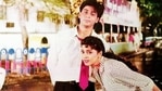 Shah Rukh Khan and Juhi Chawla in Raju Ban Gaya Gentleman. Shah Rukh Khan and Juhi Chawla in Raju Ban Gaya Gentleman.