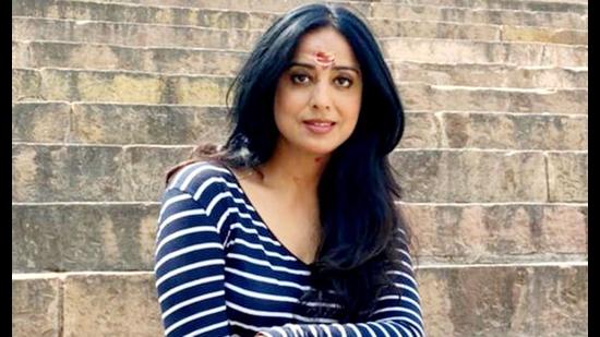 Mahie Gill at Assi Ghat in Varanasi (Sourced)