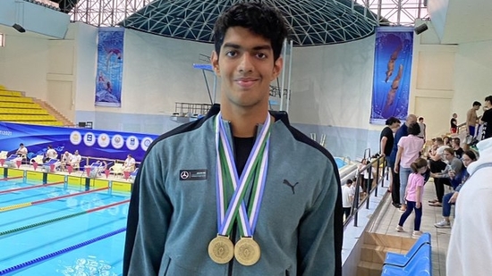 Indian swimmer Srihari Nataraj(Srihari Nataraj / Twitter)