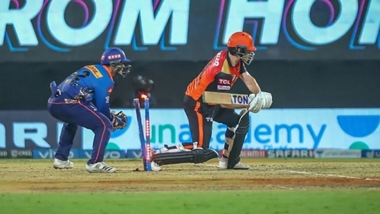 Jonny Bairstow was dismissed hit-wicket during the IPL 2021 match against MI (IPL)