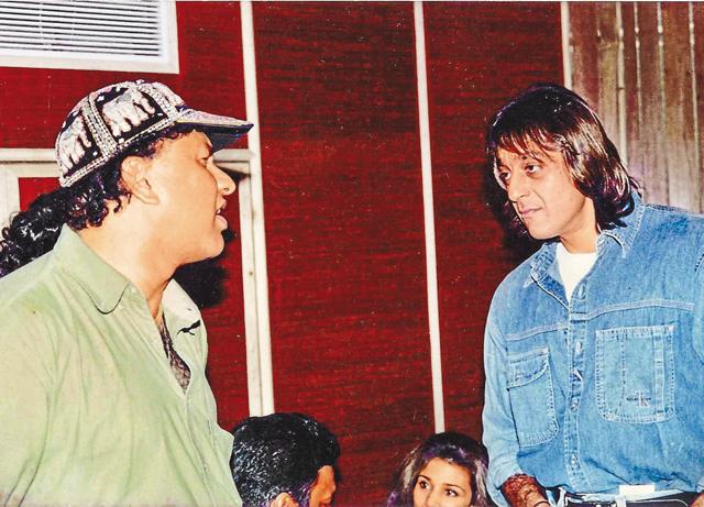 Anu with Sanjay Dutt in 1980 at a Holi party Anu with Sanjay Dutt in 1980 at a Holi party