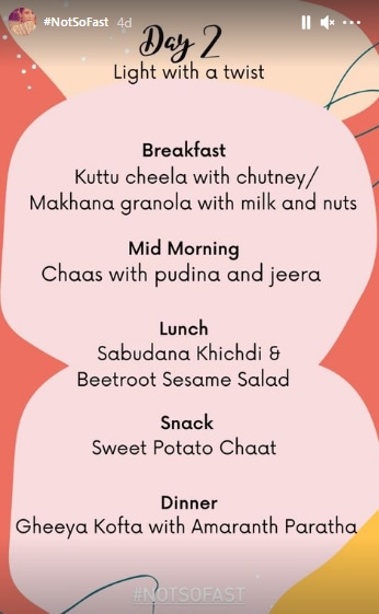 Mira Rajput's diet plan for Day 2 (Instagram/mira.kapoor)