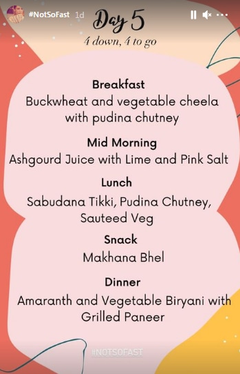 Mira Rajput's diet plan for Day 5 (Instagram/mira.kapoor)