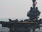 Indian Navy warships will join the French flagship Charles de Gaulle carrier aircraft carrier along with United Arab Emirates (UAE) Navy for the three-day Varuna trilateral exercise