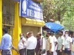 Long queues were seen outside liquor shops after Delhi chief minister Arvind Kejriwal announced a six-day lockdown across the city to curb Covid-19 cases. Long queues were seen outside liquor shops after Delhi chief minister Arvind Kejriwal announced a six-day lockdown across the city to curb Covid-19 cases.