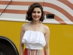 Prachi Desai looks poses for the paparazzi.(Yogen Shah/HT) Prachi Desai looks poses for the paparazzi.(Yogen Shah/HT)