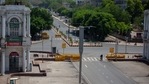 A cyclist pedals past a deserted street during a weekend lockdown in New Delhi, India, Saturday, April 17, 2021. (AP) A cyclist pedals past a deserted street during a weekend lockdown in New Delhi, India, Saturday, April 17, 2021. (AP)