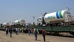 Oxygen tankers are seen being boarded on a special train 'Oxygen Express' that would transport to the needy states amid Covid-19 coronavirus pandemic at a goods yard in Navi Mumbai. (AFP) Oxygen tankers are seen being boarded on a special train 'Oxygen Express' that would transport to the needy states amid Covid-19 coronavirus pandemic at a goods yard in Navi Mumbai. (AFP)