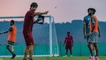 Juan Ferrando during training session at FC Goa. Juan Ferrando during training session at FC Goa.