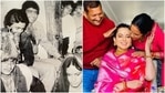 Kangana Ranaut poses with her parents (R). Kangana Ranaut poses with her parents (R).