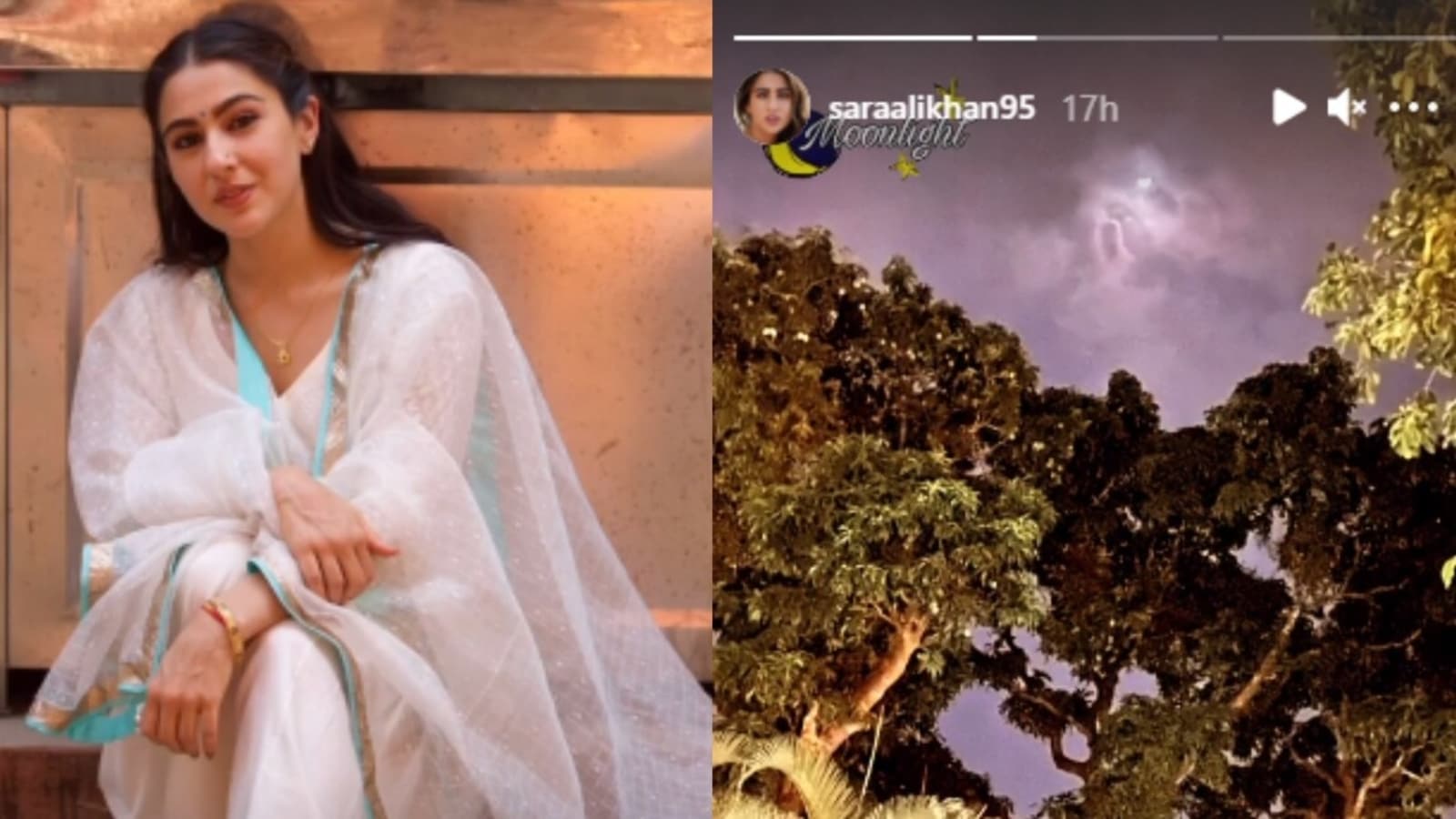 Sara Ali Khan is moon-gazing while listening to Pakeezah's Chalo Dildar Chalo in the Maldives