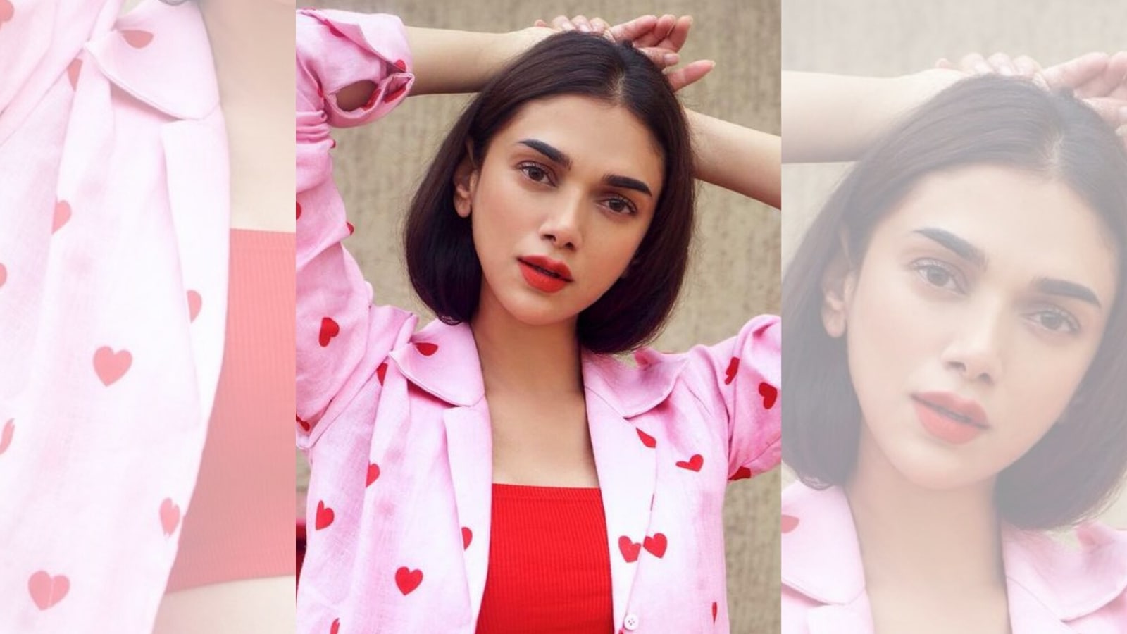 Aditi Rao Hydari celebrates Ajeeb Daastaans success in ₹16.5k love-themed OOTD