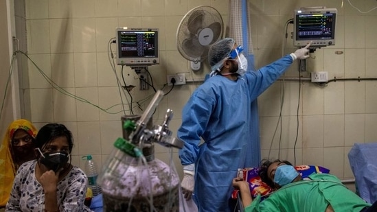 Experts have called for measures to break the chain of transmission of the virus as hospitals have been overwhelmed with Covid-19 patients and several states have complained of shortage of drugs and oxygen.(Reuters Photo)