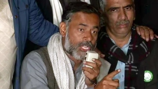 Swaraj India National President and Social activist Yogendra Yadav addresses media during a press conference, at Singhu Border in New Delhi. (ANI Photo) Swaraj India National President and Social activist Yogendra Yadav addresses media during a press conference, at Singhu Border in New Delhi. (ANI Photo)