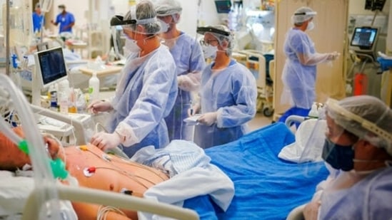 Covid-19 fatalities have increased for the past month and were about 82,000 the week ended April 18, an average of almost 12,000 a day. (AP representative image) Covid-19 fatalities have increased for the past month and were about 82,000 the week ended April 18, an average of almost 12,000 a day. (AP representative image)
