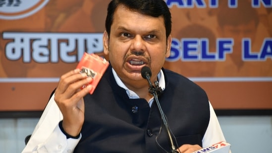 BJP leader and former Maharashtra CM Devendra Fadnavis.(PTI Photo)