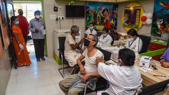 A beneficiary receiving second dose of Covid-19 vaccine.(PTI file photo) A beneficiary receiving second dose of Covid-19 vaccine.(PTI file photo)