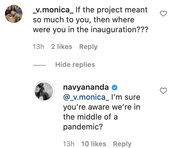 Navya's reply to a troll. Navya's reply to a troll.