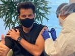 Anil Kapoor receives the second dose of the Covid-19 vaccine. 