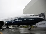 The first Boeing 737 MAX 7 is unveiled in Renton, Washington, US.