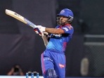 Shikhar Dhawan of Delhi Capitals plays a shot during the match between the Delhi Capitals and the Punjab Kings held at the Wankhede Stadium in Mumbai on Sunday.(ANI Photo/IPL Twitter) Shikhar Dhawan of Delhi Capitals plays a shot during the match between the Delhi Capitals and the Punjab Kings held at the Wankhede Stadium in Mumbai on Sunday.(ANI Photo/IPL Twitter)