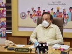 “Last year, over 80% of people were treated under home isolation. Our start is good but we need to increase our facilities more,” Harsh Vardhan said(PIB/PTI Photo)