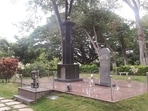 At least 96 rounds were fired by the police that day, killing 32 people. At the spot of the massacre now stands a memorial which gets occasional visitors.(HT Photo) At least 96 rounds were fired by the police that day, killing 32 people. At the spot of the massacre now stands a memorial which gets occasional visitors.(HT Photo)