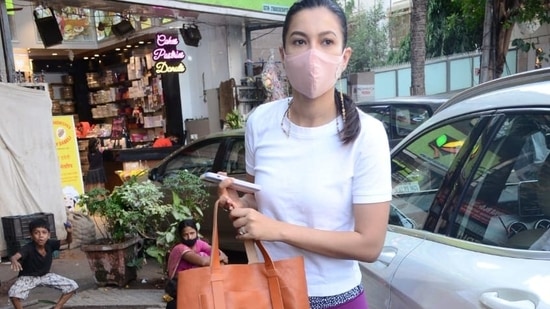 Gauahar Khan seen around Mumbai.