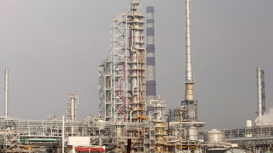 An oil refinery near Mozyr, Belarus, on a branch of the Druzhba oil pipeline. (Reuters File Photo )