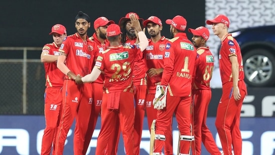 Arshdeep Singh of Punjab Kings celebrates the wicket of Ruturaj Gaikwad of Chennai Super Kings during the match between the Punjab Kings and the Chennai Super Kings at the Wankhede Stadium in Mumbai on Friday.(ANI Photo/ IPL Twitter) Arshdeep Singh of Punjab Kings celebrates the wicket of Ruturaj Gaikwad of Chennai Super Kings during the match between the Punjab Kings and the Chennai Super Kings at the Wankhede Stadium in Mumbai on Friday.(ANI Photo/ IPL Twitter)