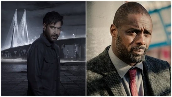 Ajay Devgn in Rudra and Idris Elba in Luther. Ajay Devgn in Rudra and Idris Elba in Luther.