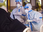 Till Wednesday, 15,924,697 confirmed Covid-19 infections and 184,693 deaths have now been reported across the country, according to HT’s dashboard.(PTI Photo ) Till Wednesday, 15,924,697 confirmed Covid-19 infections and 184,693 deaths have now been reported across the country, according to HT’s dashboard.(PTI Photo )