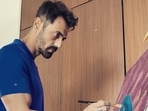 Arjun Rampal dabbled in painting while in quarantine. Arjun Rampal dabbled in painting while in quarantine.