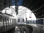 Despite the lockdown, crowds were reported outside several stations as a result of DMRC’s reworked train schedule. Despite the lockdown, crowds were reported outside several stations as a result of DMRC’s reworked train schedule.